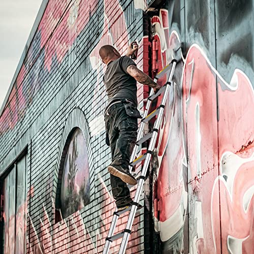 Mgenlong 12.5Ft Telescoping Ladder- Multi-Purpose Aluminum Extension Ladder Adjustable Compact Ladder For Household, Rv, Outdoor, 330Lbs Max Capacity #TOP7