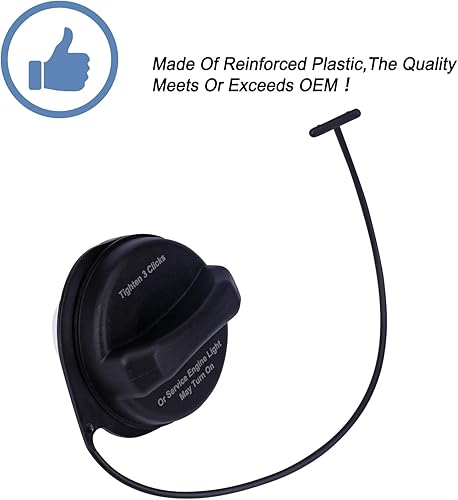 Miniatura 4 de Tapa de llenado del depósito de combustible, tapa de gasolina compatible con Chevy GMC Cadillac Saturn - Avalanche Silverado Suburban Tahoe