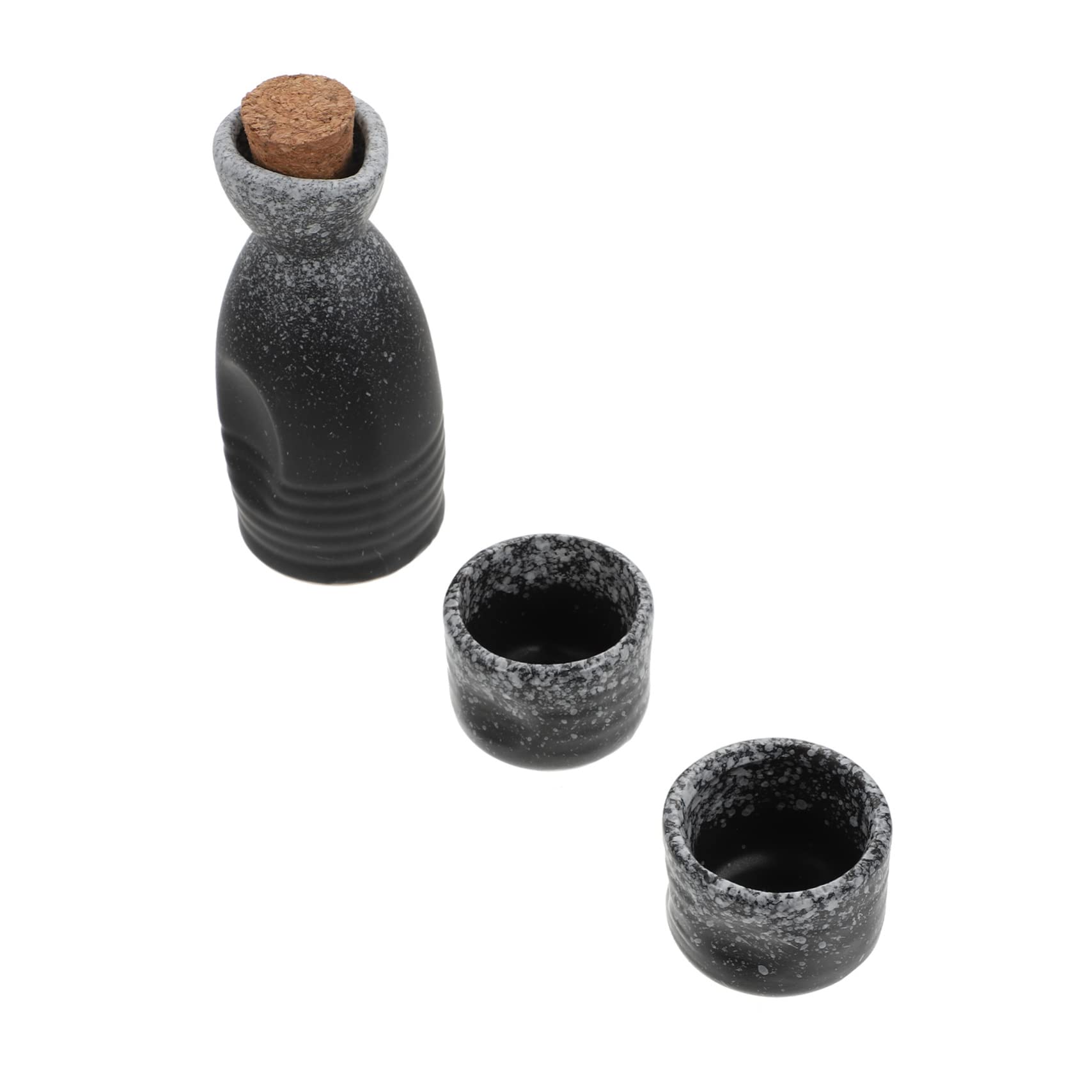 Unomor Multi-use Japanese Sake Pot Set 4-piece Sake Holder Warmers Ceramic Cups for Hotels Homes