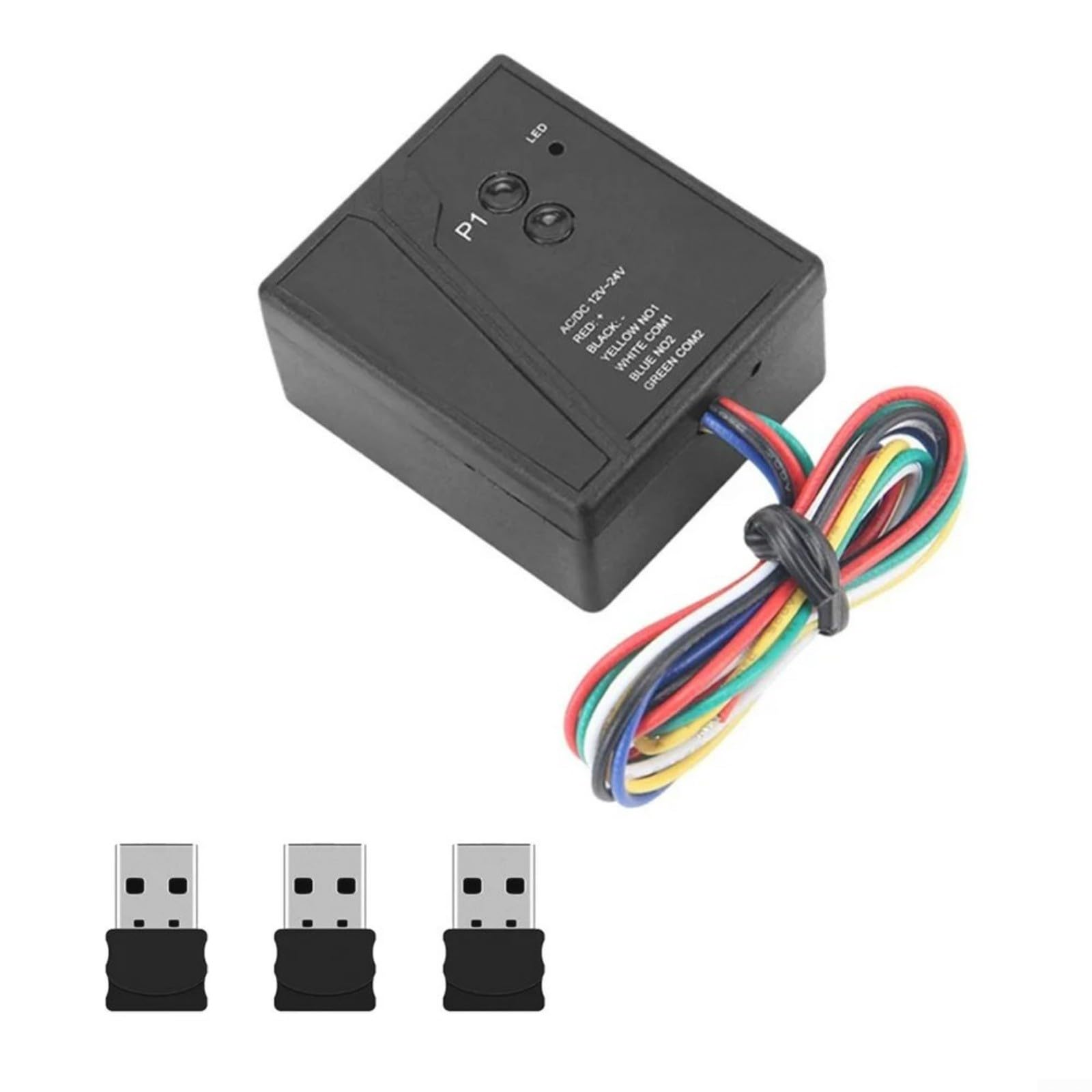 Abrepuertas de garaje con sensor USB, receptor 2,4 G, 12-24 V, apertura automática para puertas de entrada (B)