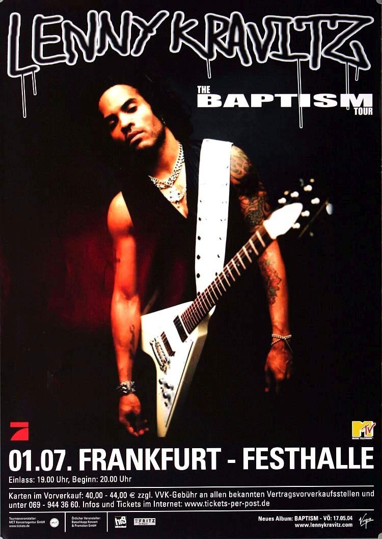 Lenny Kravitz - Calling All Angels, Frankfurt 2004 » Konzertplakat/Premium Poster | Live Konzert Veranstaltung | DIN A1 «