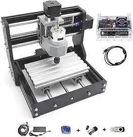 Kit de mini roteador CNC 1610 PRO, 3 eixos para desktop GRBL controle, máquina de gravação, gravação em acrílico, PVC, PCB, plástico, fresadora de madeira