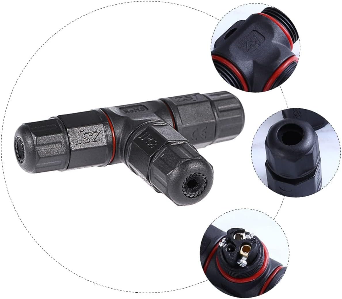 Cable Connector Cable Connectors Wire Connector Wire Splice Screw Locking Wire Connector 5 Pin Connector Coupler Cable Range Electrical Connector Wire Adapter LED Light Connector Box