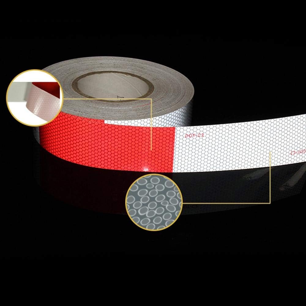 AISEY 2" X 30ft Reflective Safety Tape DOT C2 Red White for Trailers 2 Inch - Reflector Conspicuity Tape High Intensity Grade