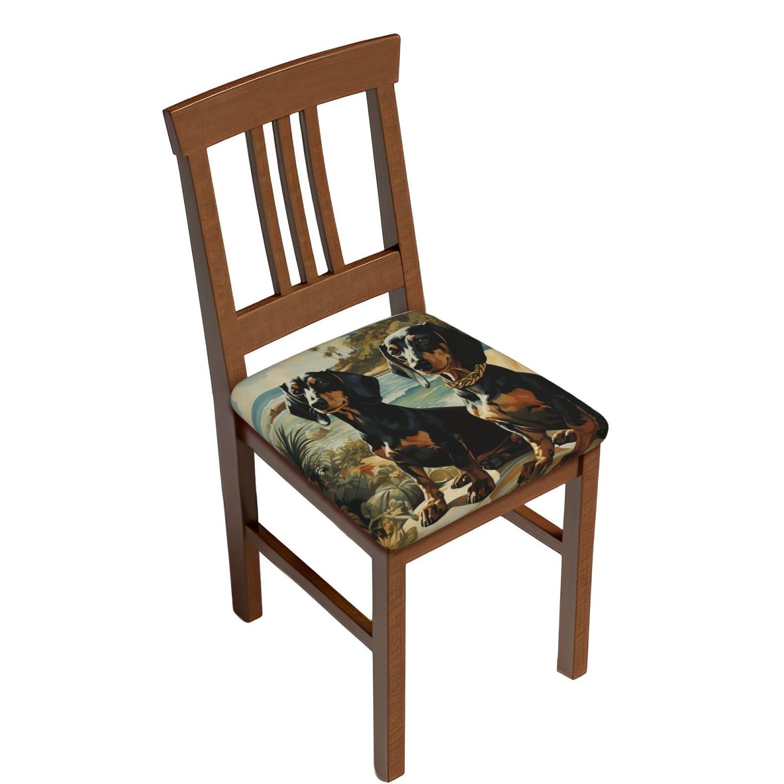 Housse de tabouret de bar Bento teckel imperméable contre les taches et les griffures