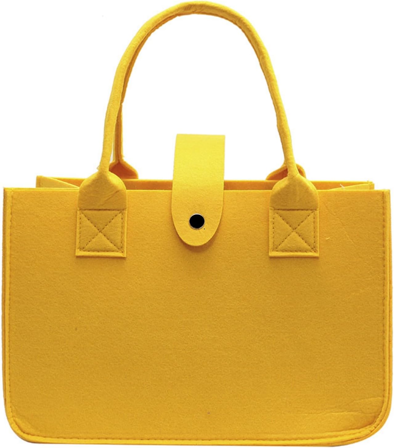 1pc Medium Felt Tote Bag Boys And Girls Reusable Gift Bag For Baby Shower Party Favors DIY Handcraft (11.Lemon Yellow)
