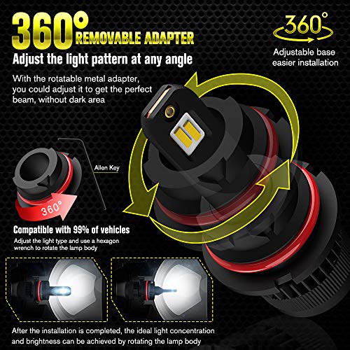 Easy Eagle 9004 Led Headlight Bulbs, 60W 12000Lumens Extremely Bright Hb1 Hi/Lo Beam Conversion Kit 6500K #TOP4