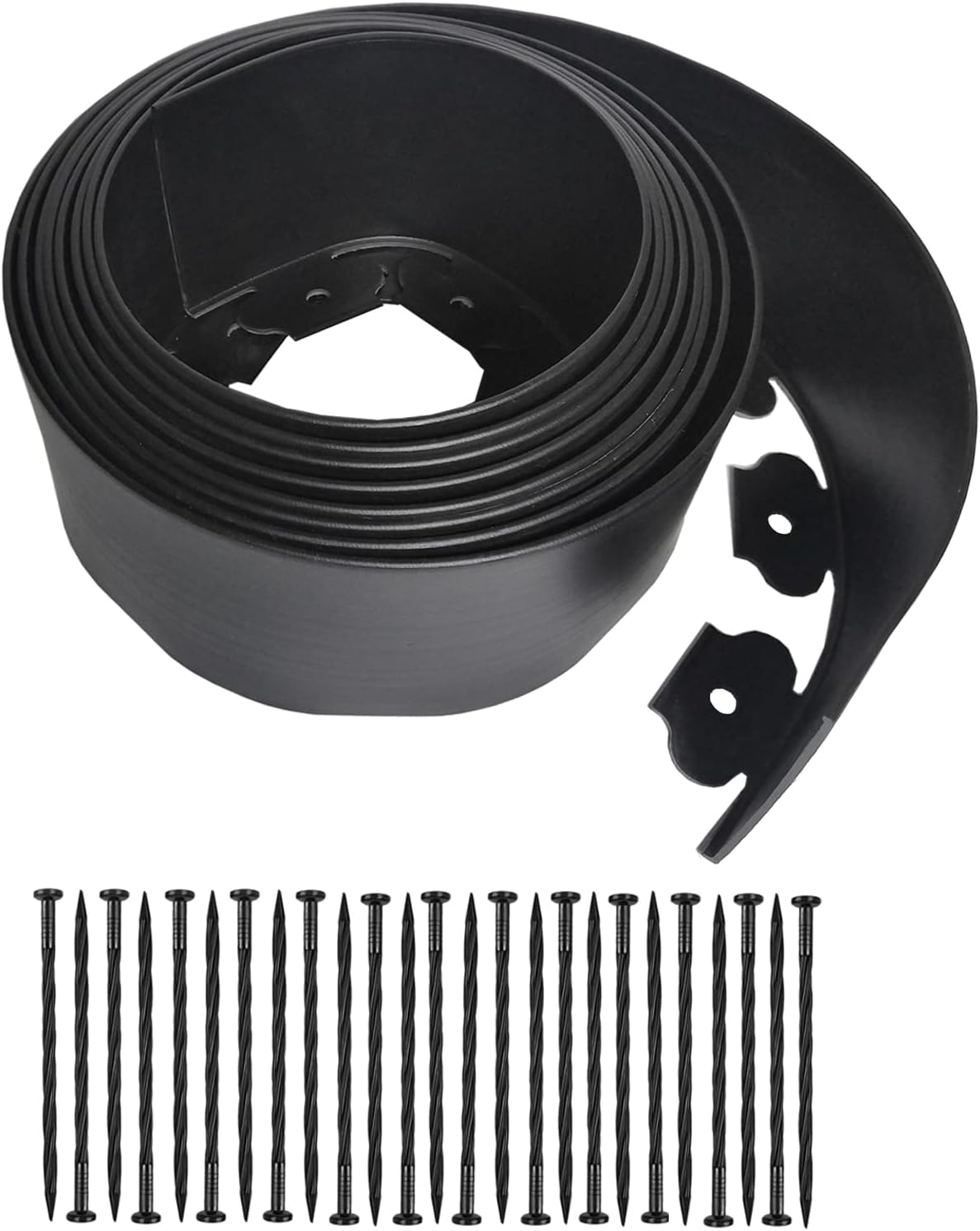 Landscape Edging Kit,20FT Plastic No Dig Garden Edging