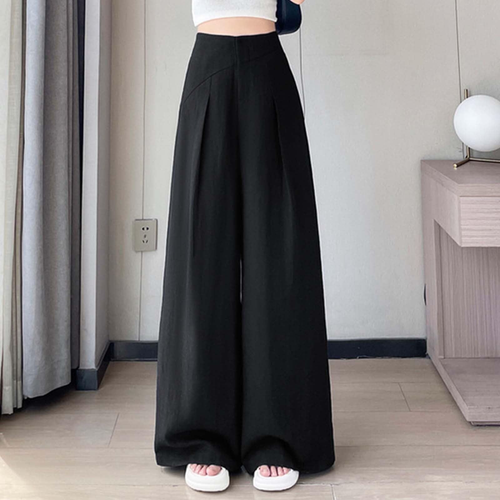 Pantalones Mujer Pantalon Lino Pantalón Verano Trousers Transpirable Frescos Ropa Ajustable Largos Tallas Grandes Casual Elegante De