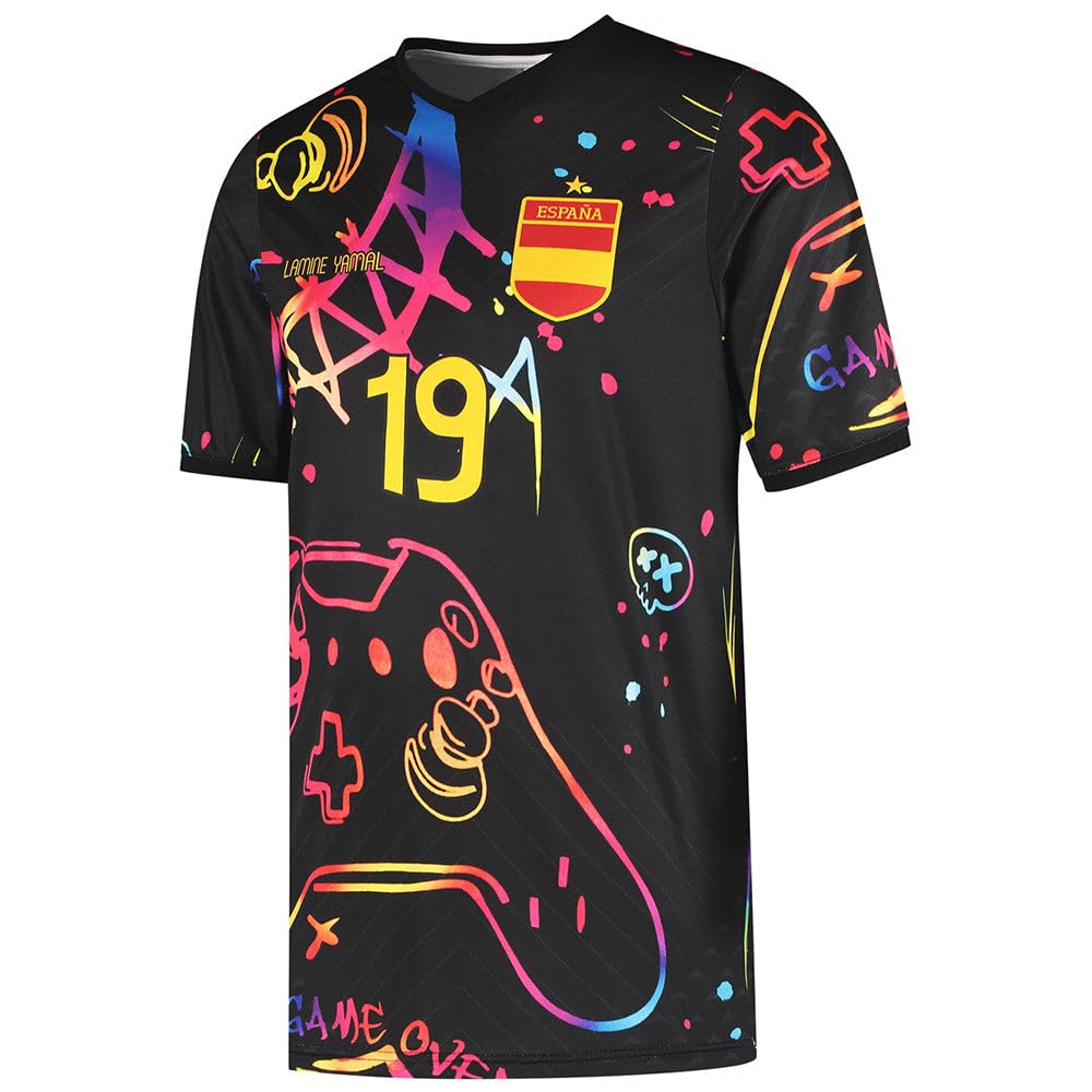 Maillot Lamine Yamal - Maillot de Foot d'Espagne - Tenue de Football - Enfants et Adultes - Ensemble Foot