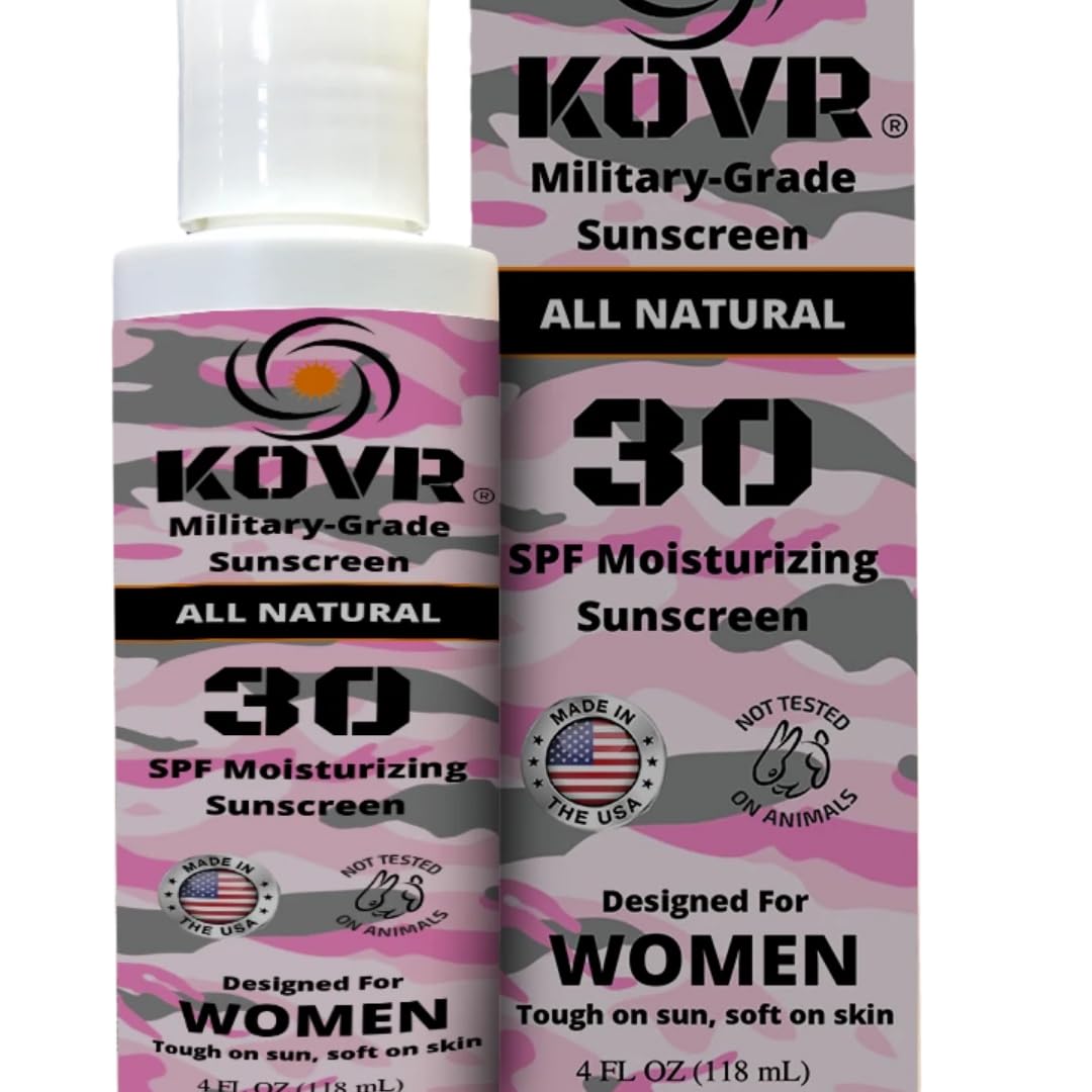 Kovr Sunscreen Organic SPF 30 Mineral Sunblock - Coral Reef Friendly Face & Body Lotion | Broad Spectrum Moisturizing UVA/UVB Travel Size Sunscreen,