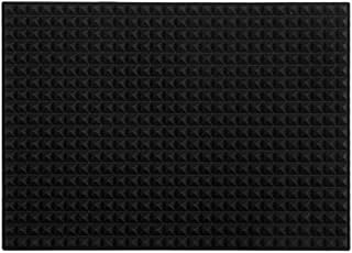 Colinda Silicone Dish and Cup Drying Mat - Extra Large Trivet for Hot Dishes, Large Size Hot Pots and Pads Coming Directly Out from the Stove or Oven,Drain Board,16" x 11.5",Black