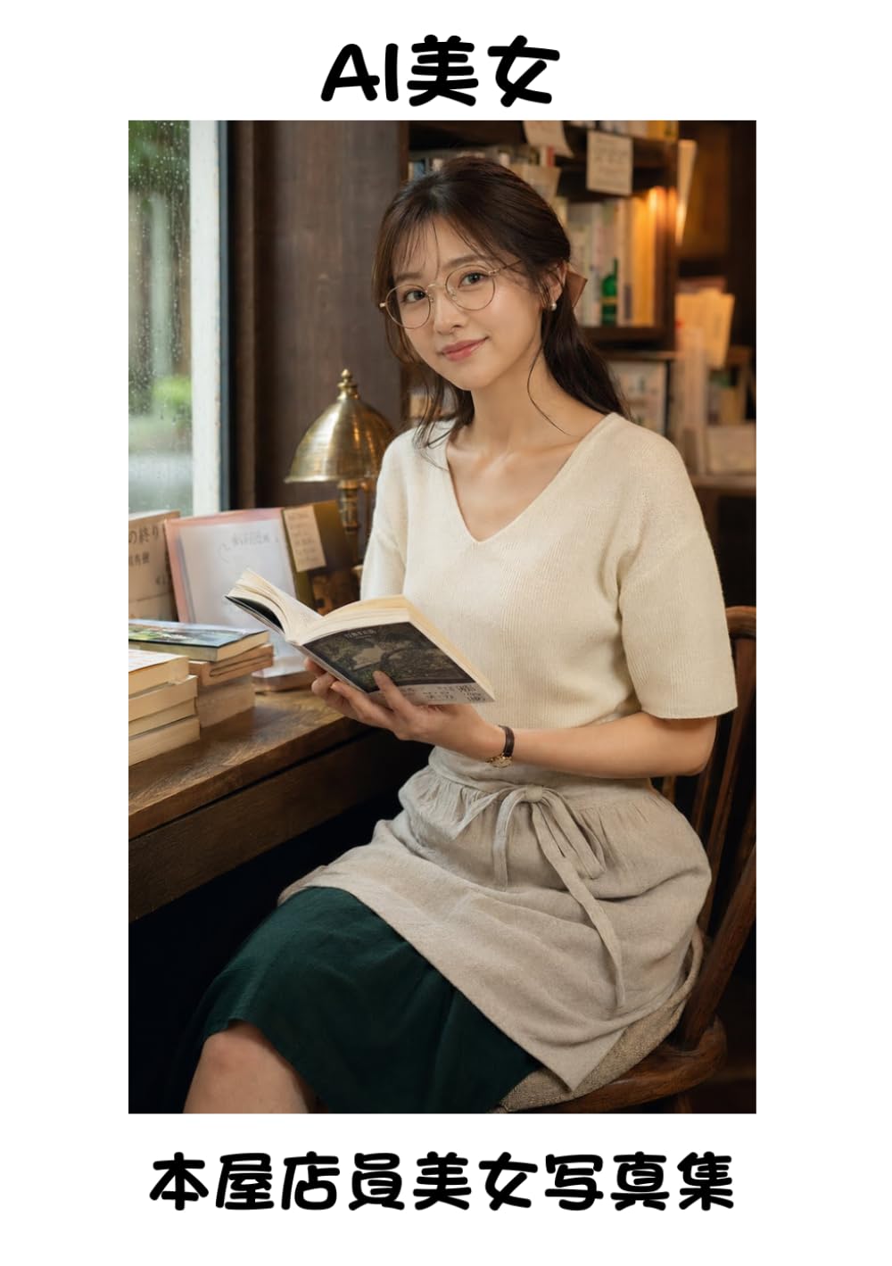 【AI美女】本屋店員の美女写真集