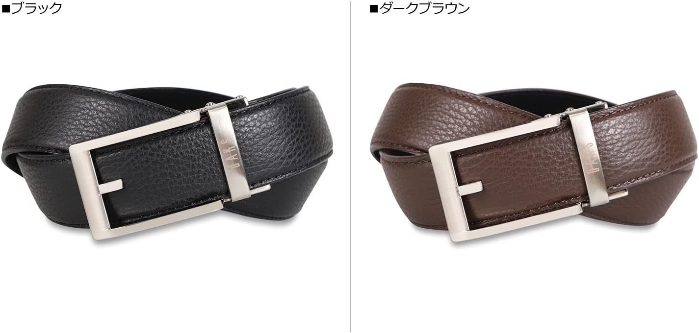 Amazon | [ダックス] LEATHER BELT ベルト メンズ 本革 ダークブラウン