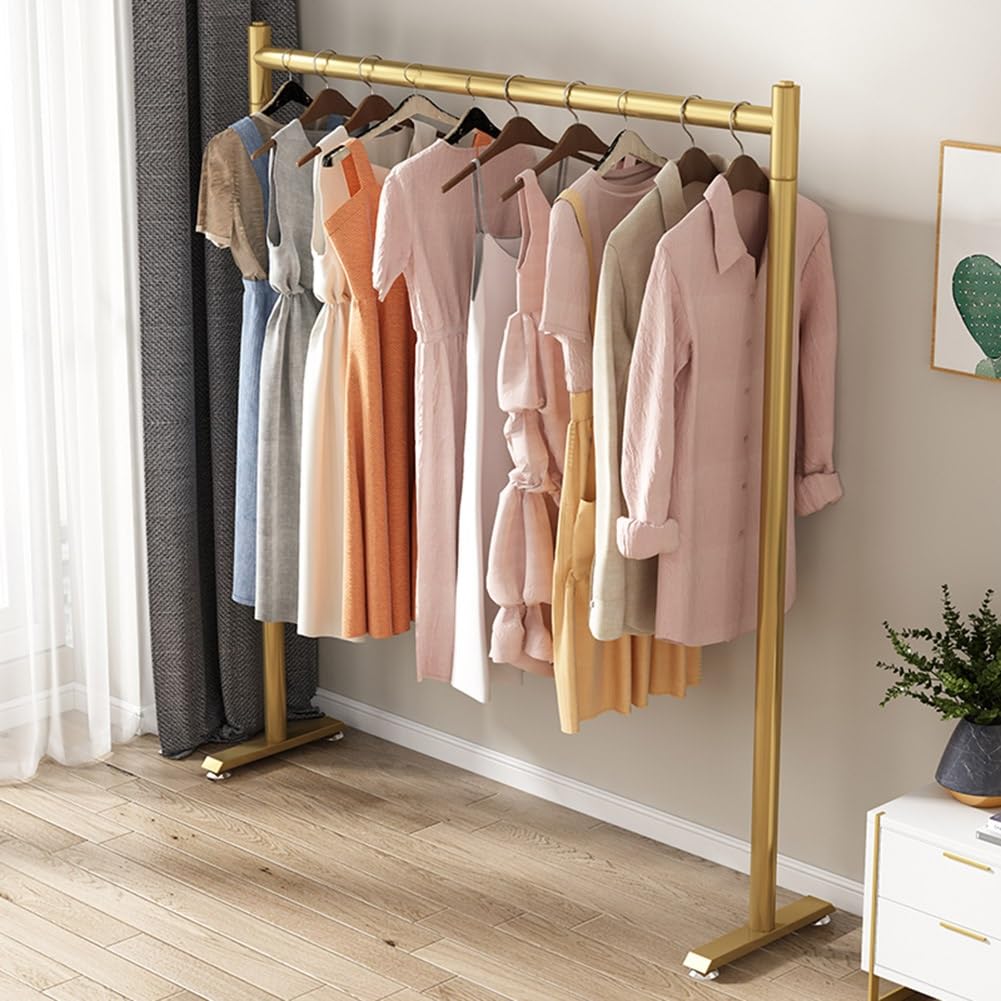Appendiabiti resistente autoportante per camera da letto, armadio, supporta fino a 80 kg, elegante espositore per abbigliamento per casa, boutique o bazar