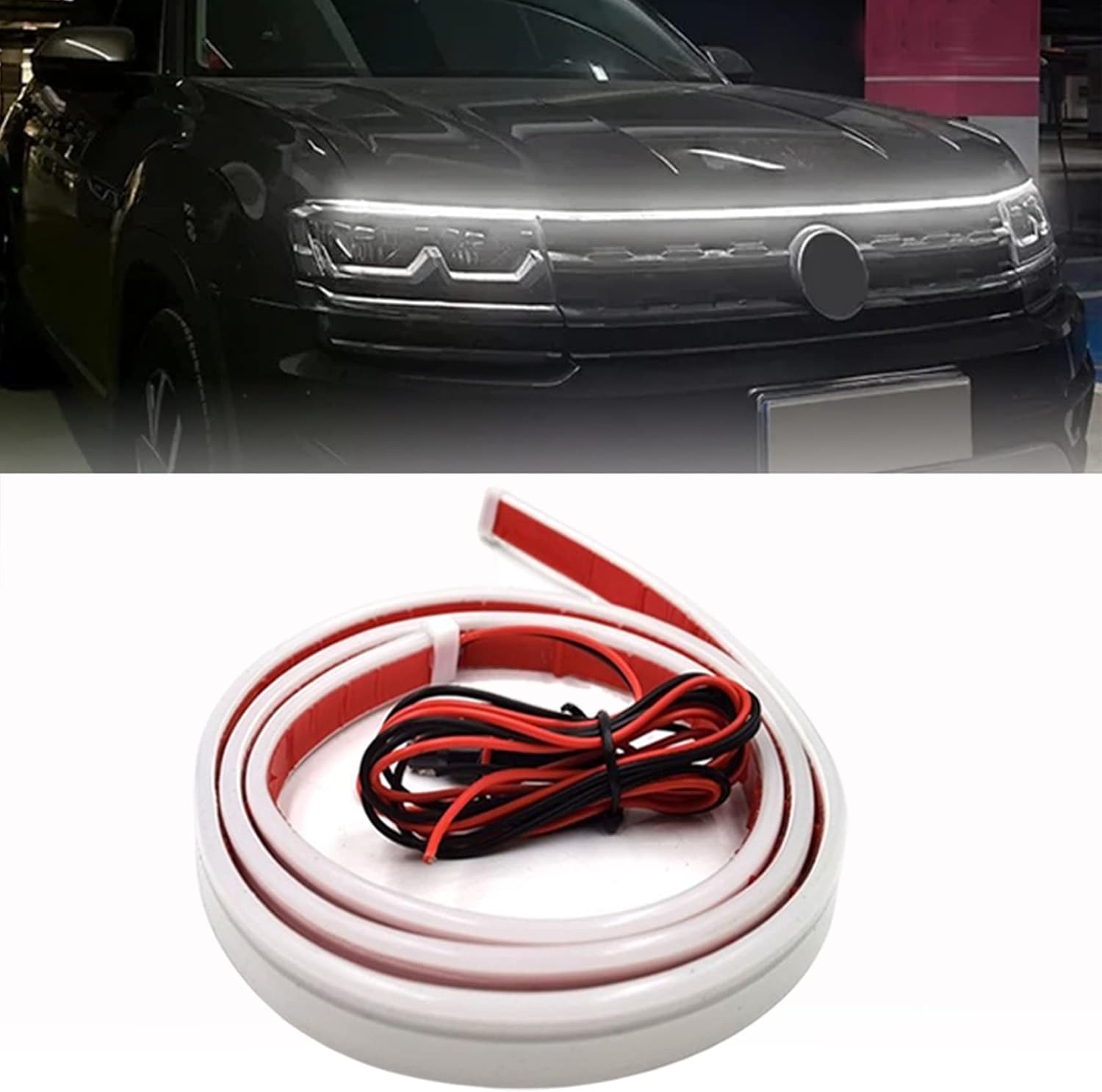 Dynamic Scan Start Up Hoodbeam Kit, Car Led Strip Lights Flexible Car Hood Light, Led Flow Type
