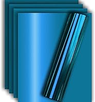 Vista 1 de Vinilo de transferencia de calor Aqua Foil HTV para playera 12" X 10" (Paquete de 5), fácil de desmalezar, tamaño garantizado