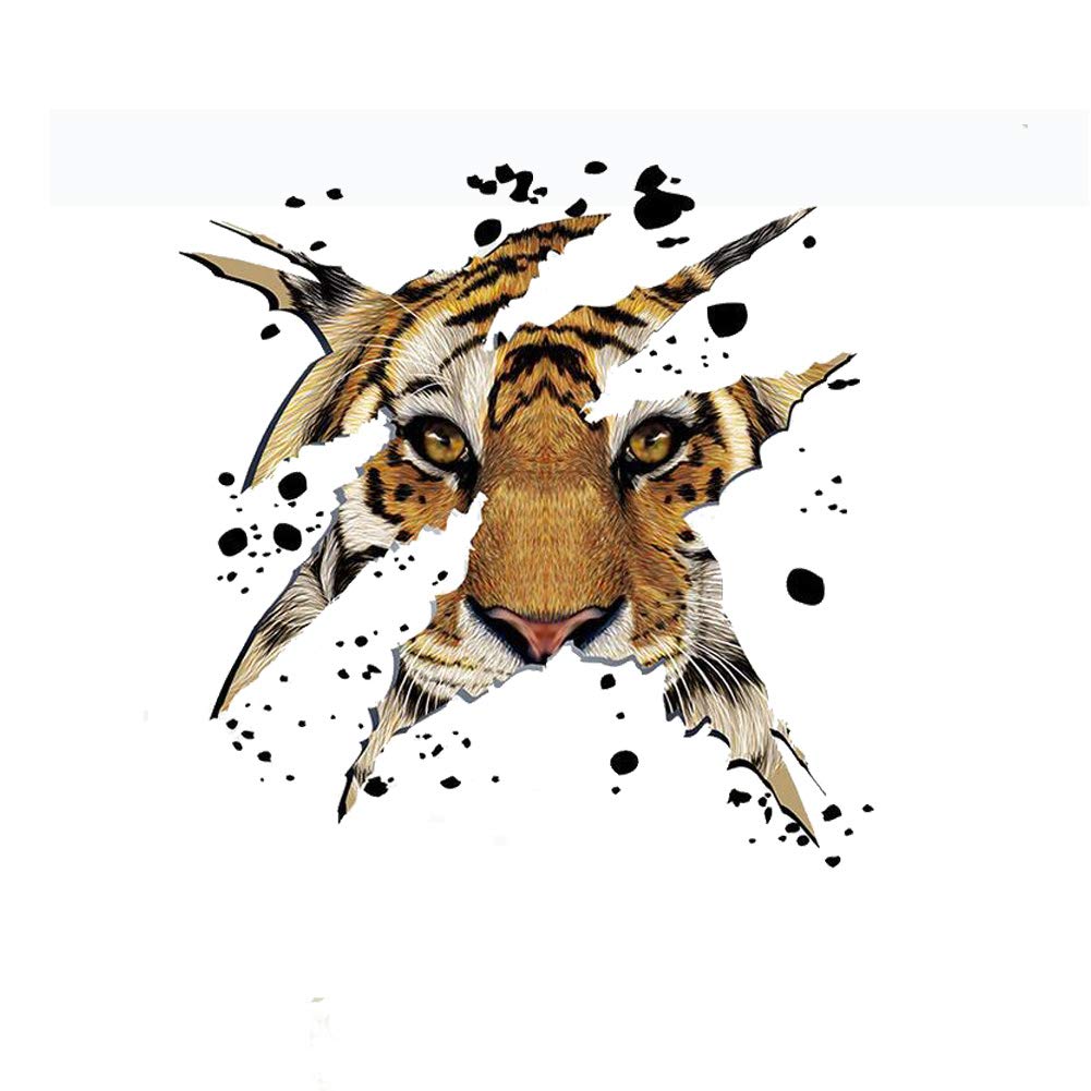 Lichi Artificial Scratch Tiger Head Wall Sticker Mural Decal 43cm x 43cm