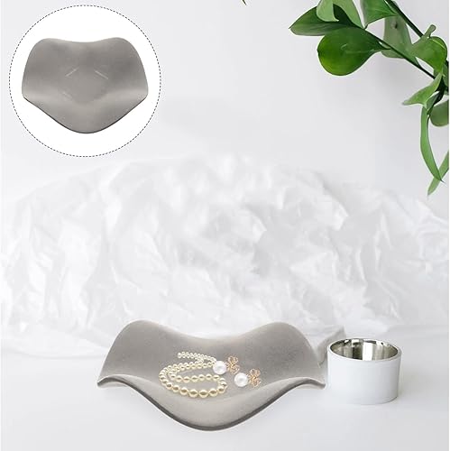 Miniatura 5 de EXCEART Plato decorativo para lápiz labial, bandejas para joyas, bandeja de joyería, plato decorativo para joyas, bandeja para baratijas, bandeja
