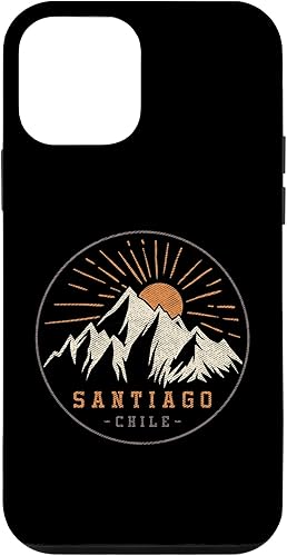 iPhone 12 mini Vintage Santiago Chile Mountains Sunset Retro Grunge Gift Case