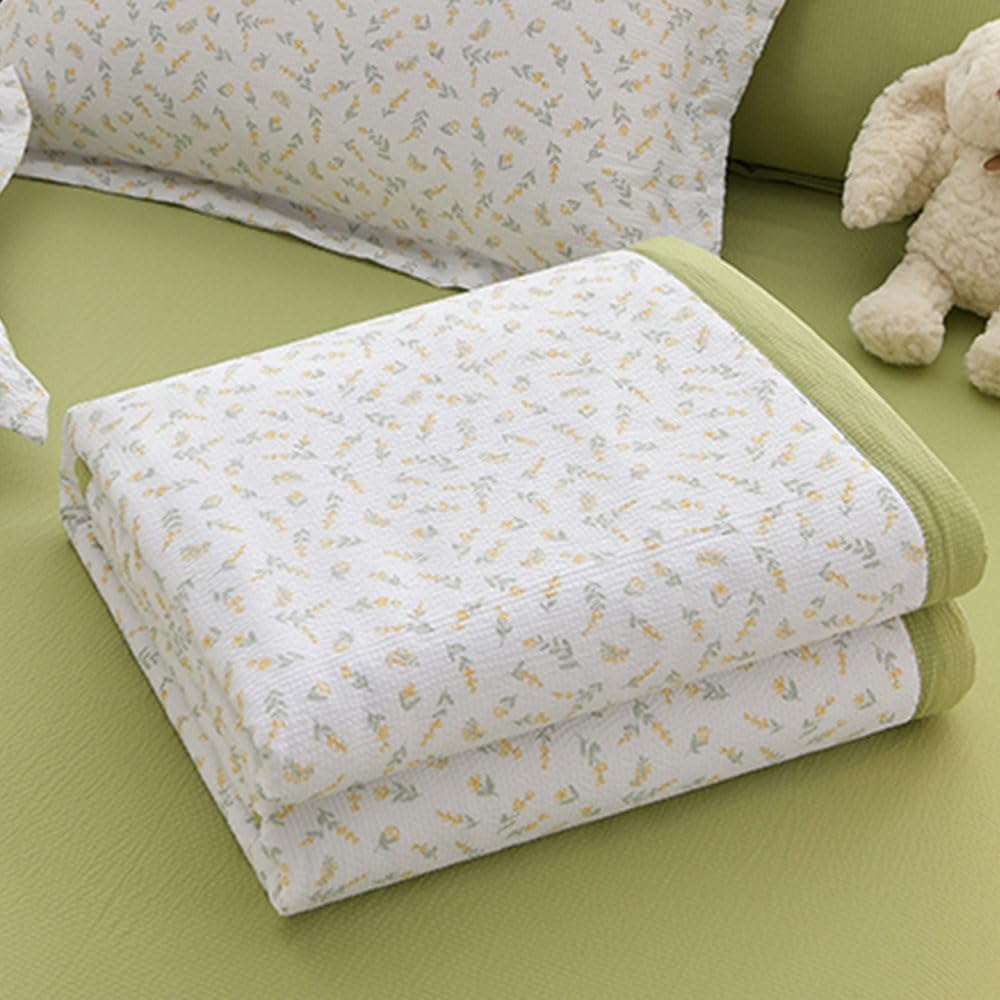 JvFbjLF Bedspread – Fine-striped, Double-sided & Patchwork(Elegant Floral,180x200cm)