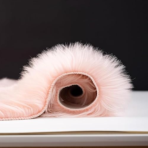 Miniatura 199 de Alfombra de piel sintética esponjosa de piel de oveja blanca, 4 x 6 pies, ultra suave, para dormitorio, mesita de noche, sala de estar, guardería