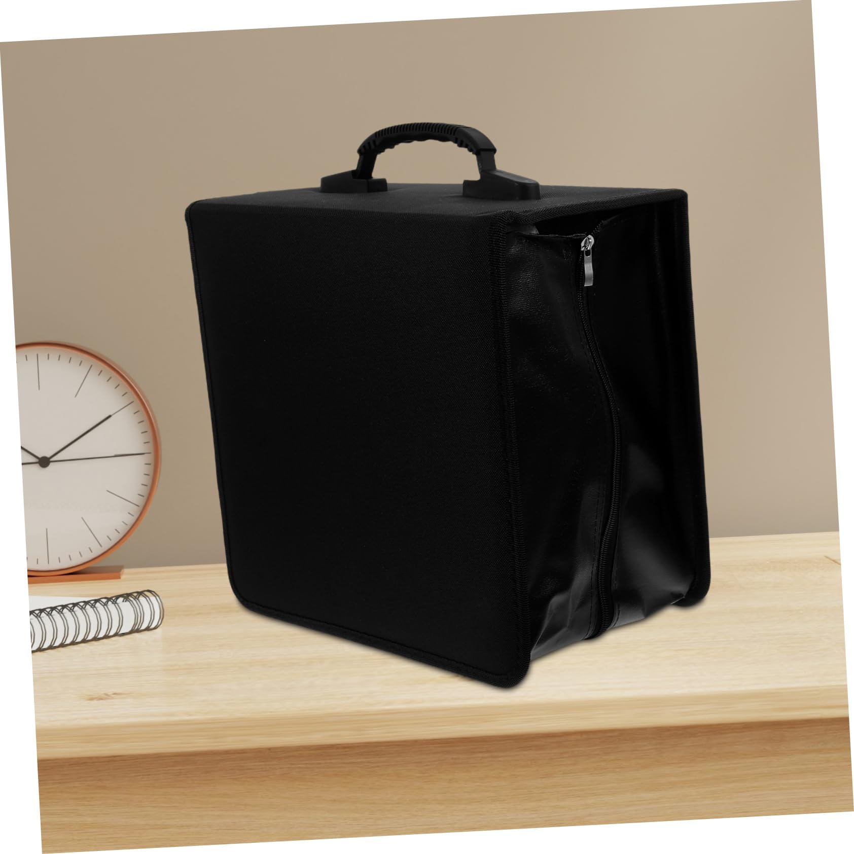 IMIKEYA Porta CD e Dvd in Pu con Maniglia Organizer Portatile per Auto e Casa Protezione da Graffi per Collezioni di Dischi Fino unità