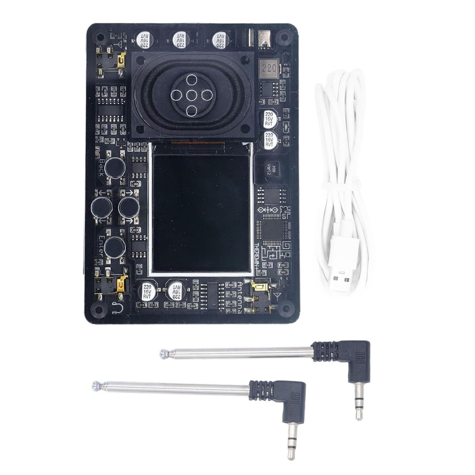 Módulo musical Theremin con pantalla HD a color, altavoz integrado con antena desmontable, voces ajustables para principiantes