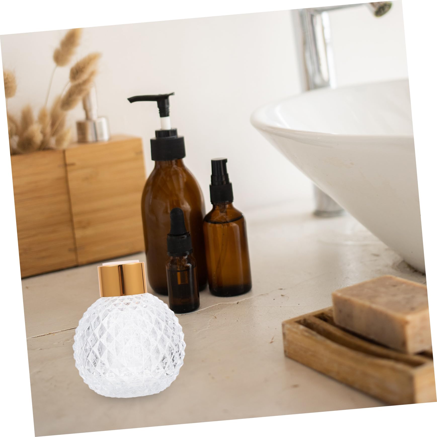 Ipetboom 6 Pezzi Bottiglie di Vetro per Profumo Vuote da 100ml, Riutilizzabili e Lavabili, Contenitori Eleganti per Conservazione Essenze, Regalo per Natale Colore Casuale