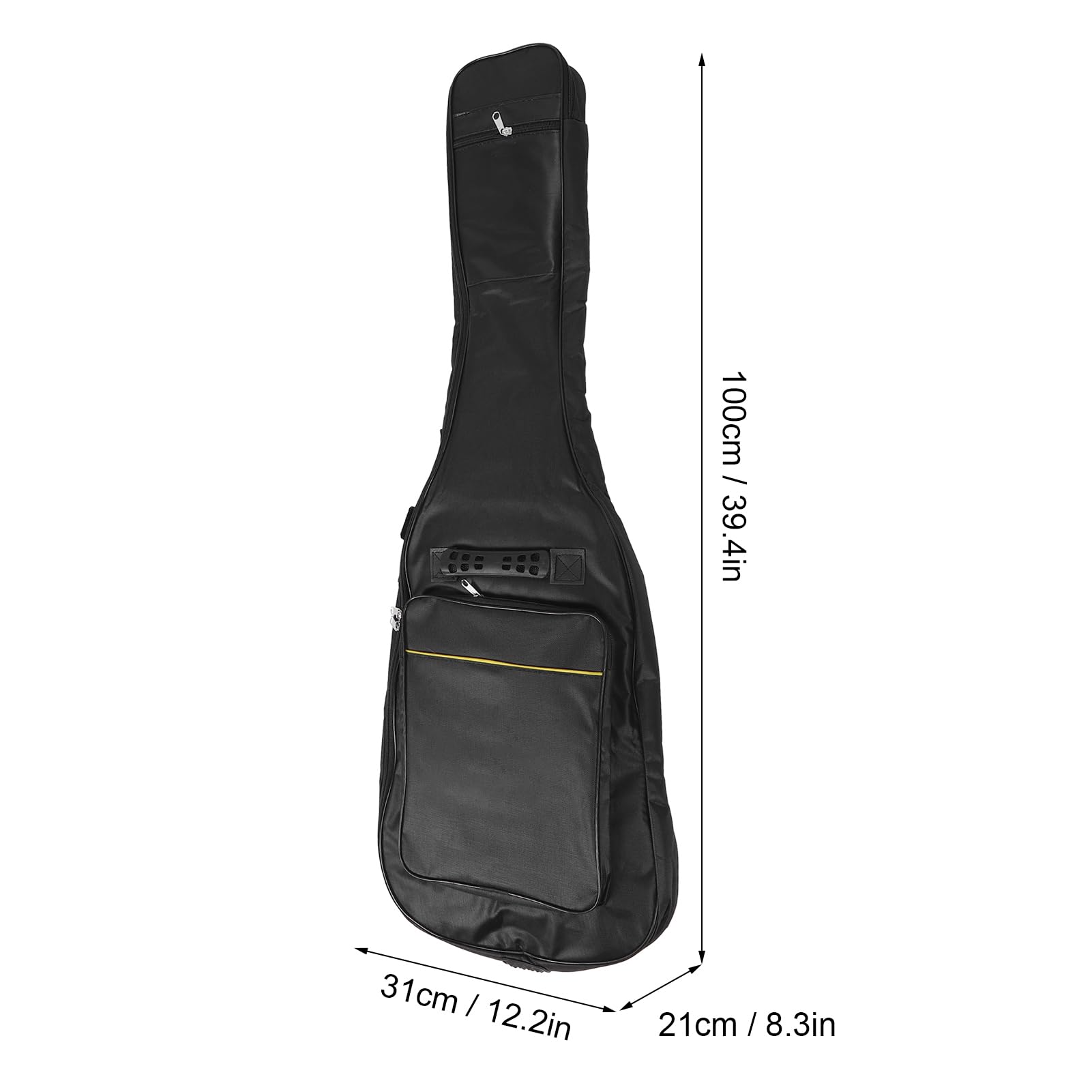 39in Electric Guitar Bag 7mm Padding Oxford Cloth Guitar Case Electric Guitars Backpack with Pockets for Concerts