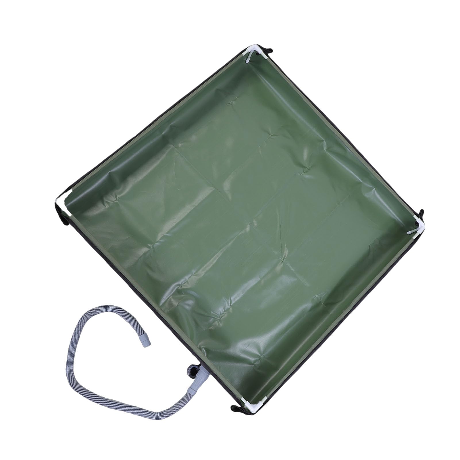 Plato de Ducha portátil Base de Ducha Plegable Piso con Tubo de Drenaje Desmontable para Camping RV Exterior Interior
