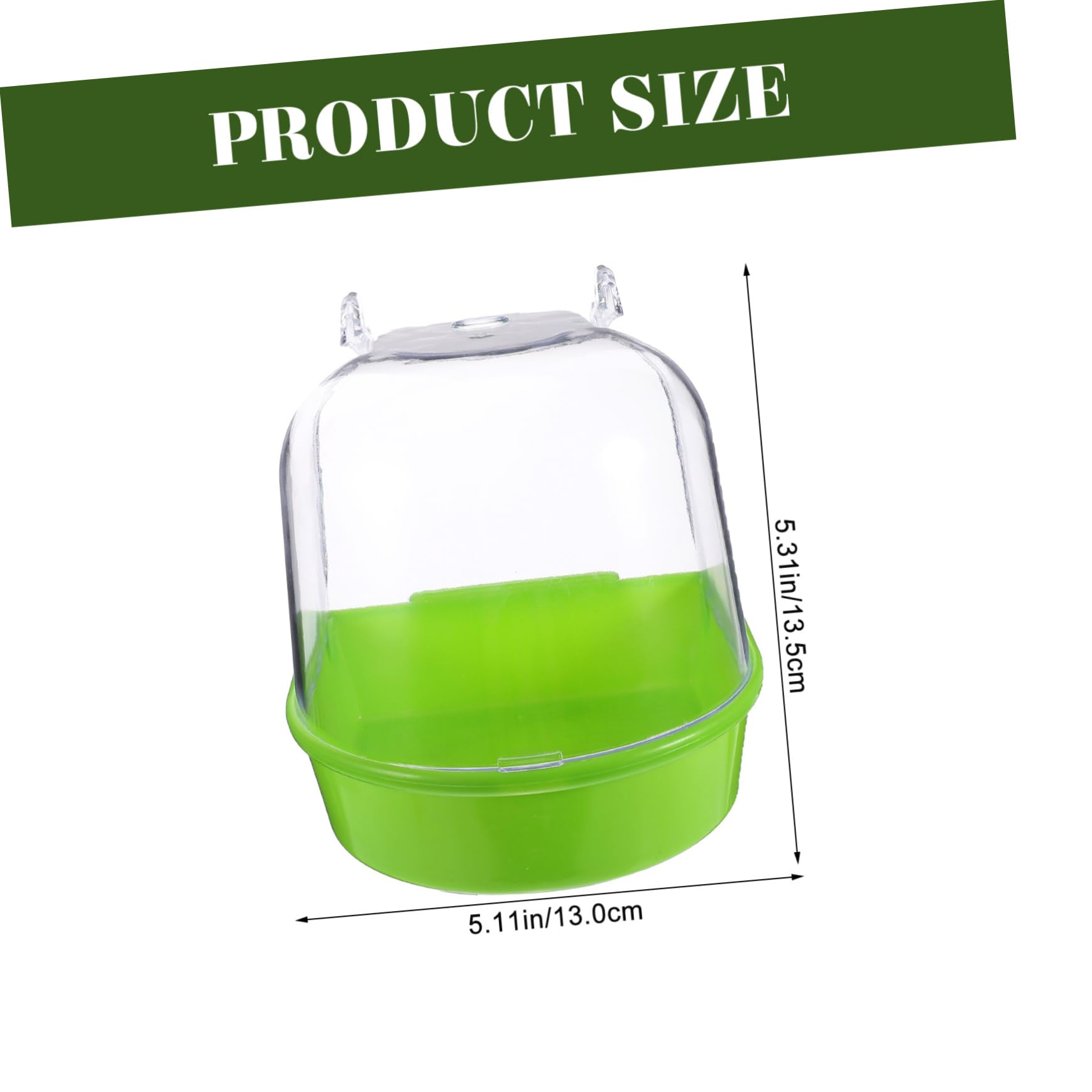 Toddmomy 2pcs Parrot Hanging Bird Shower Basins Spill Design Bird Bathing Supplies for Fun and Bathing Experience