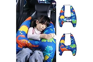 Kids' Seat Belt Adjuster for Travel Pillow, Cartoon Print