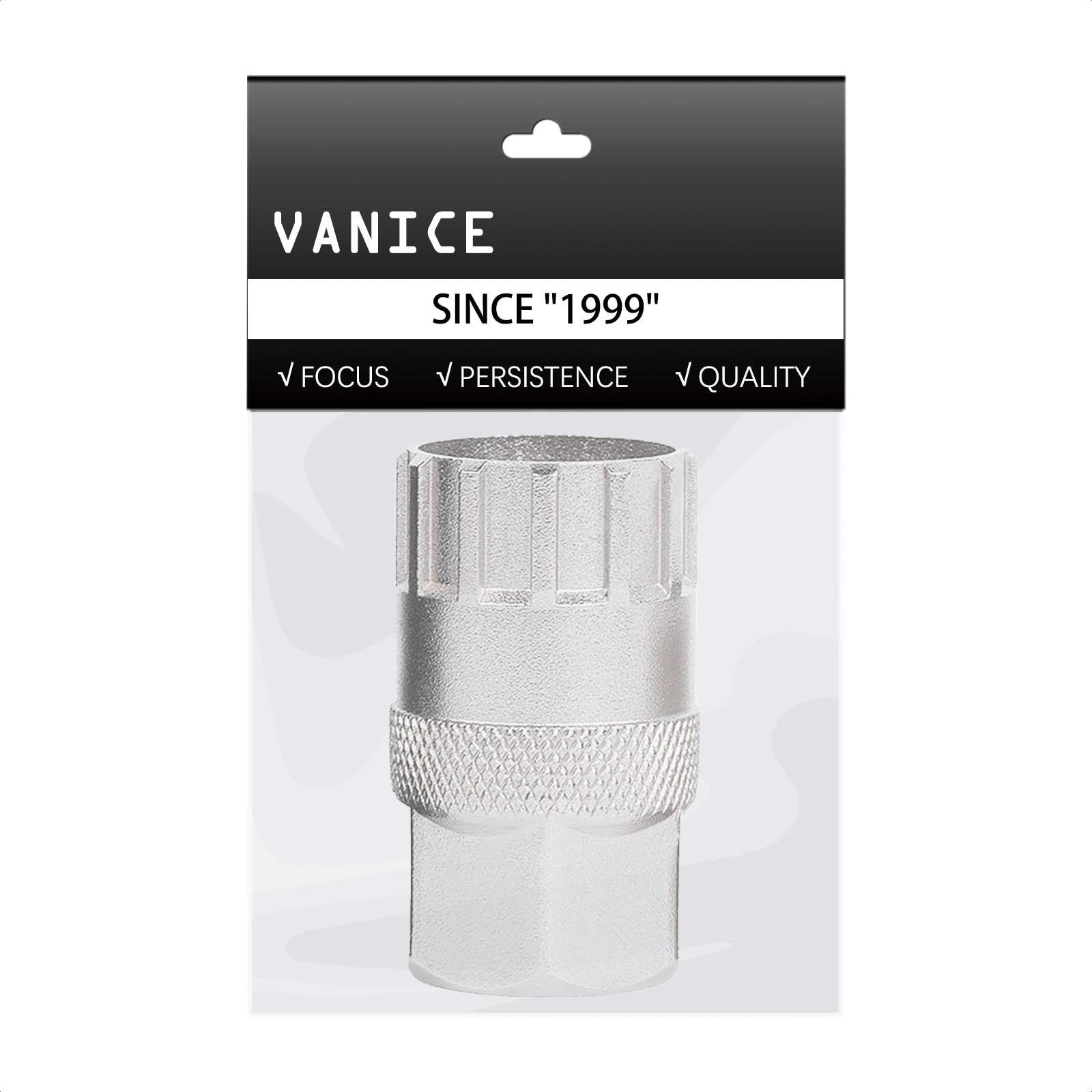 VANICE Bike Freewheel Removal Repair Lockring Tool, Compatible with Shimano, Sunrace and Other 12 Spline Bicycle Freewheels