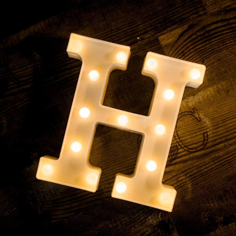 Beeban Marquee H Alphabet Shaped LED Light Lamp for Decoration Decore Walls Hanging Birthday Party Wedding (H) (B0C9DWKPGG) Amazon Price History, Amazon Price Tracker