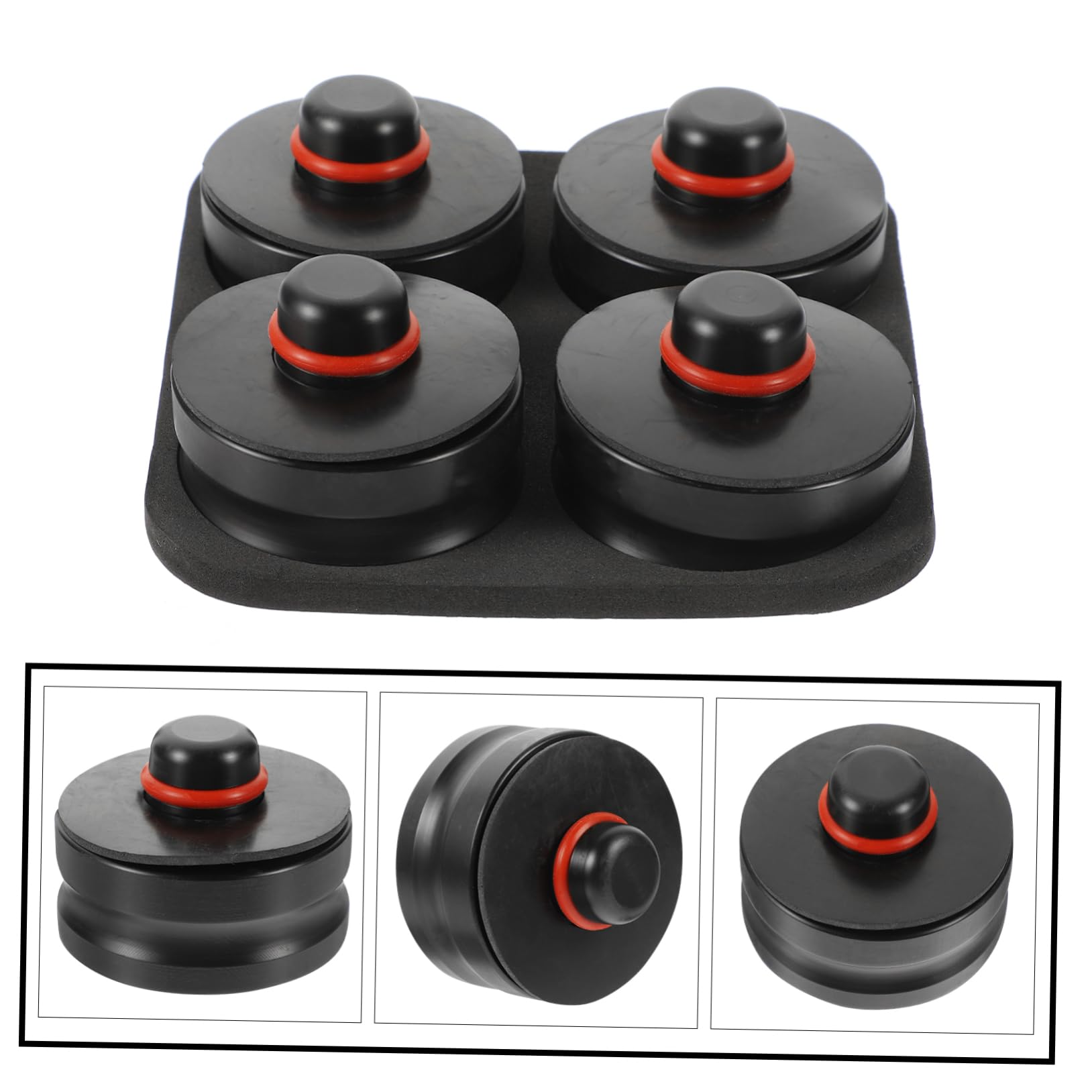 STOBAZA 1 Set Floor Jack Pad for Model Durable Polyoxymethylene Rubber Support Block Prevents Damage to Chassis and Suspension Cushioning for Car Lifting