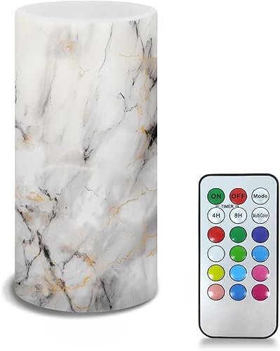 Vista 197 de Velas LED sin llama personalizadas que funcionan con pilas con temporizador remoto que cambia de color, personaliza fotos y texto, hazlo tú mismo tu