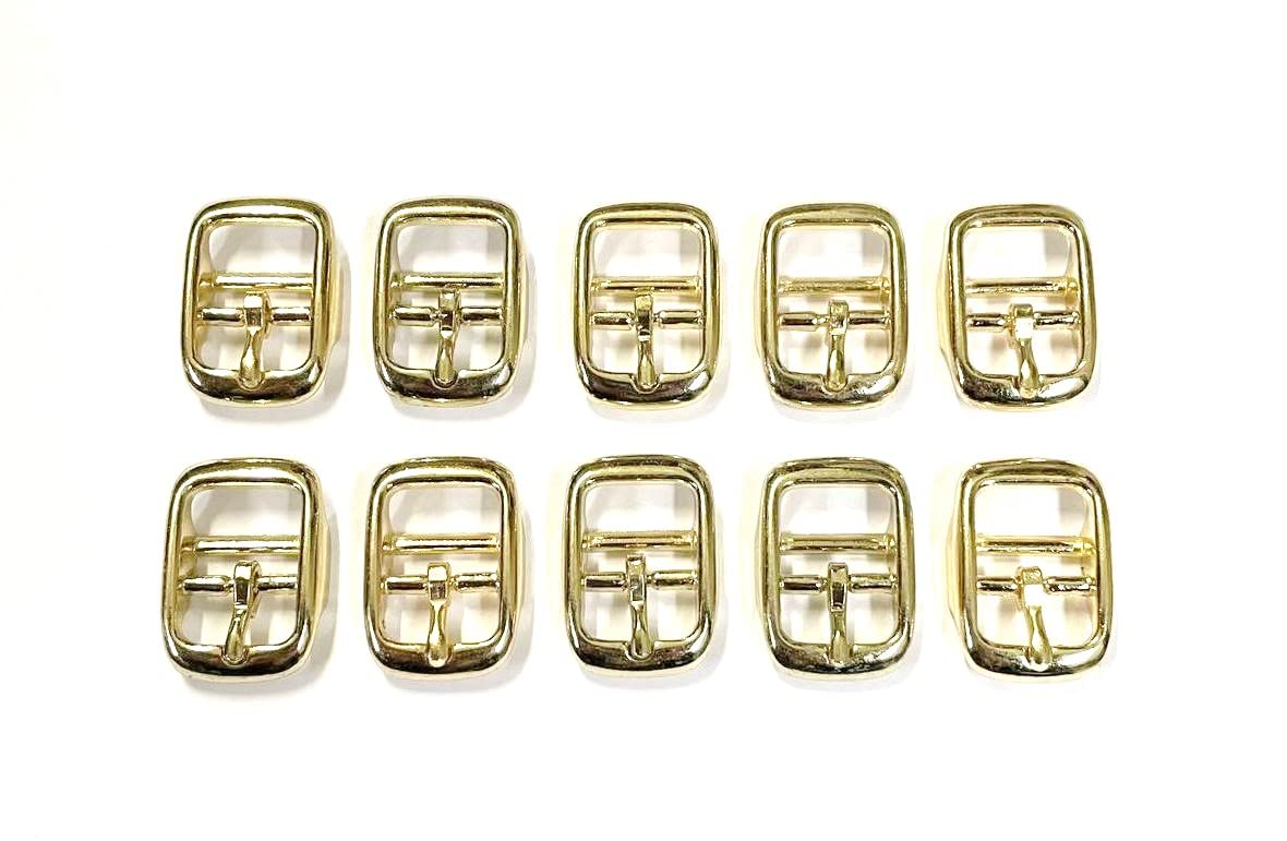 Brass Plated Caveson Buckles X10 For 16Mm Pet Collars, Webbings, Leather, Belts, Bags, Straps Etc (16Mm X10)