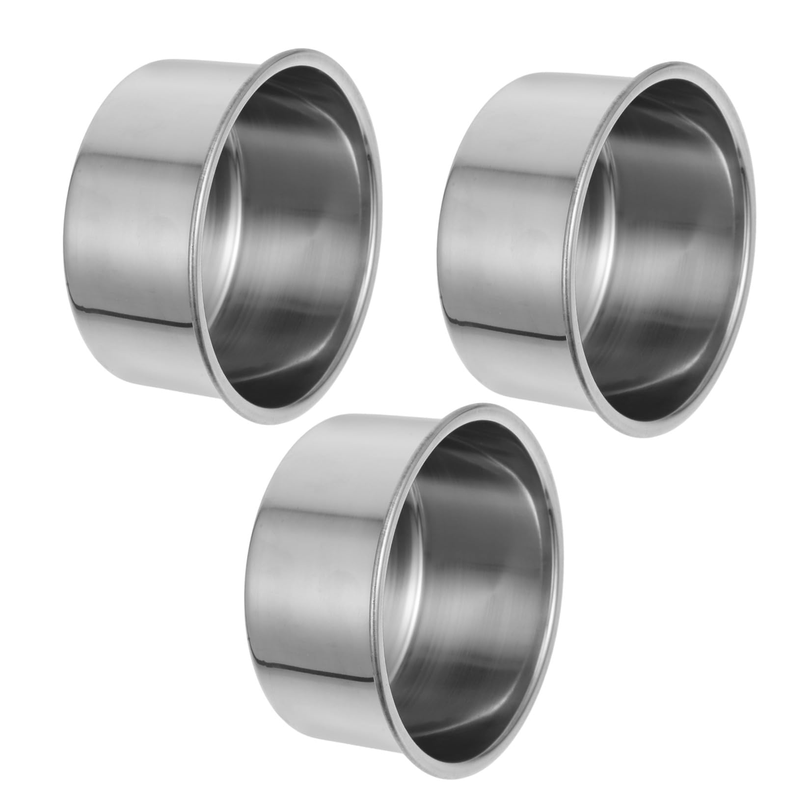 Teglie Rotonde per Torta 3 Pezzi in Acciaio Inossidabile Argento Mini Teglia Forno Piccola Antiaderente per Baking e Caffè Uso Versatile e Facile da Sformare