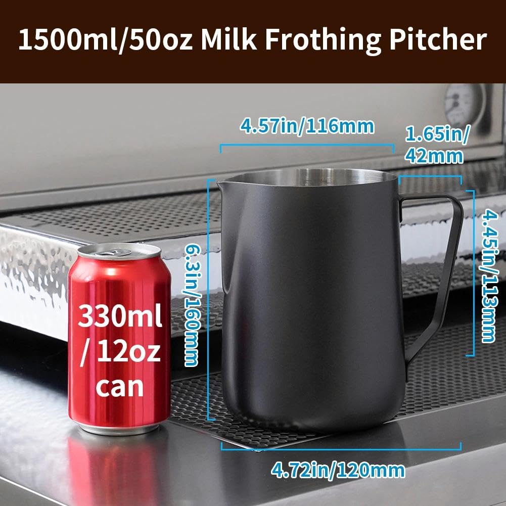 Pichet à mousse de lait, 355 ml, en acier inoxydable, pichet à vapeur, accessoires de machine