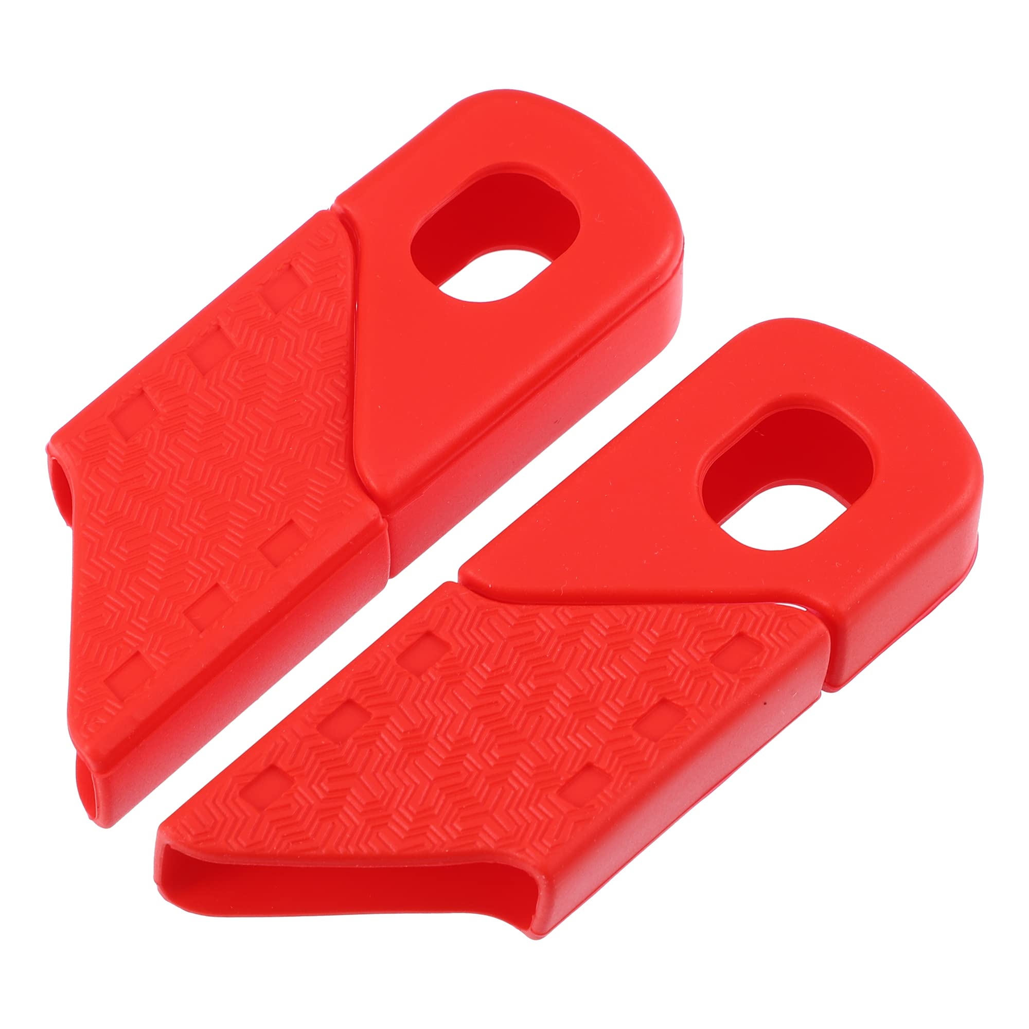 ABSOPRO 1 Par Fundas Protectoras de Silicona para Biela de Bicicleta Ciclismo Rojo