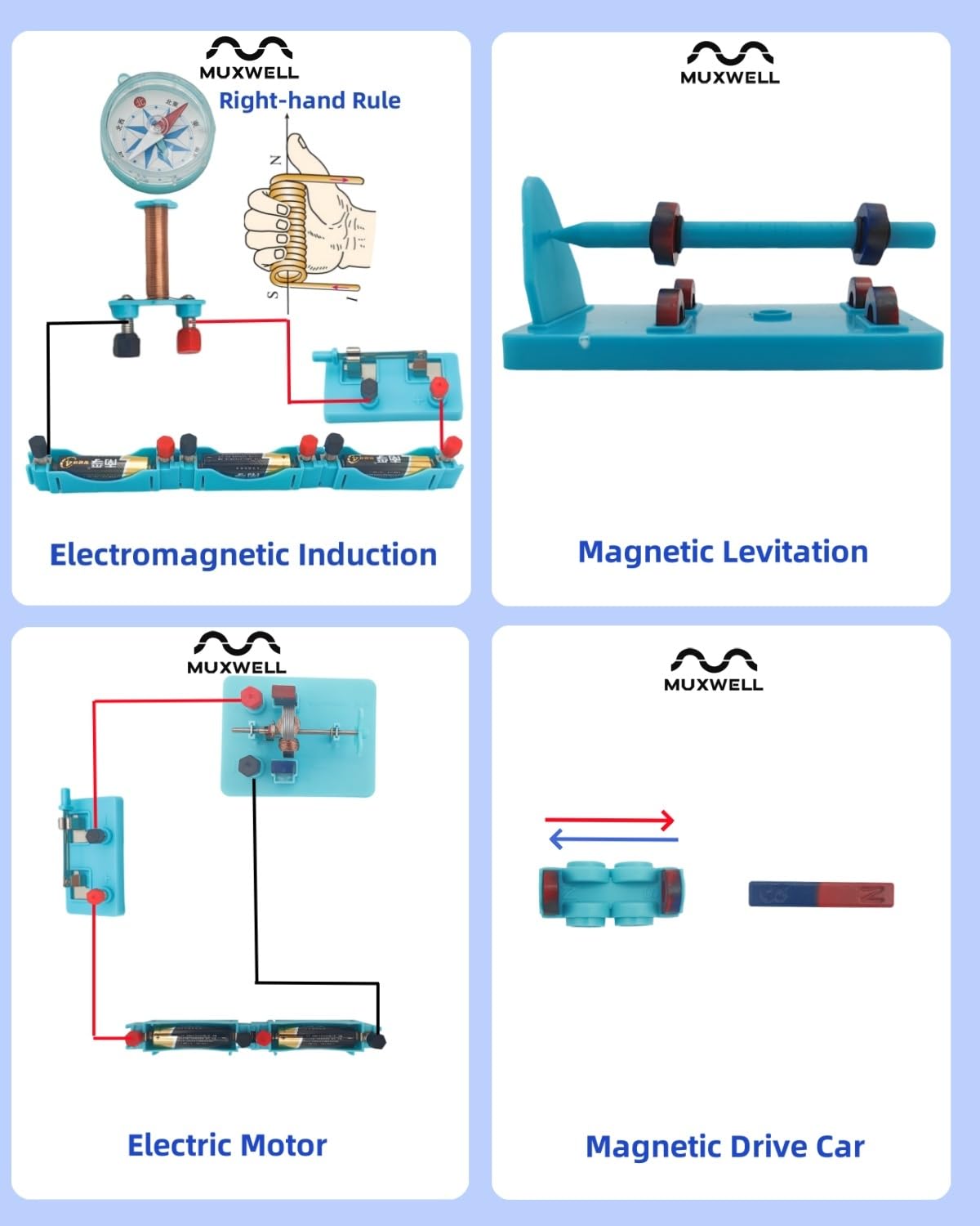 Circuito de electricidad y kits de experimentos de magnetismo, electromagnetismo Elementary Electronics