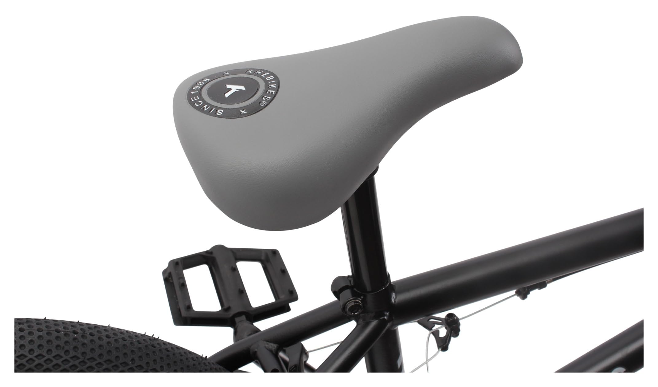 KHEbikes KHE Derrick Vélo BMX 20", léger, 11,1 kg, BMX Freestyle pour débutants et confirmés, tube supérieur de 20,6", 2025, noir mat