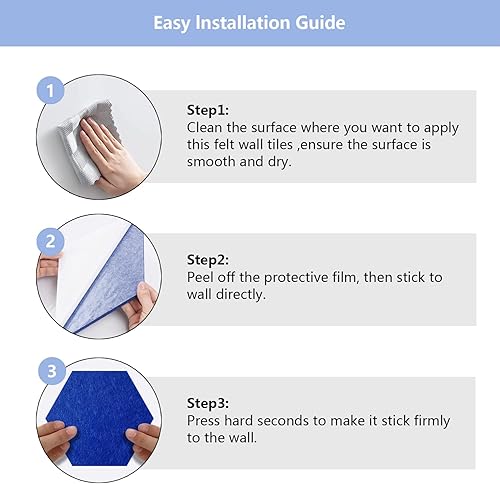 Miniatura 4 de Kroshine - Azulejos cuadrados de fieltro para pared tablero de anuncios autoadhesivo con 15 unidades tablero de notas para despegar y pegar