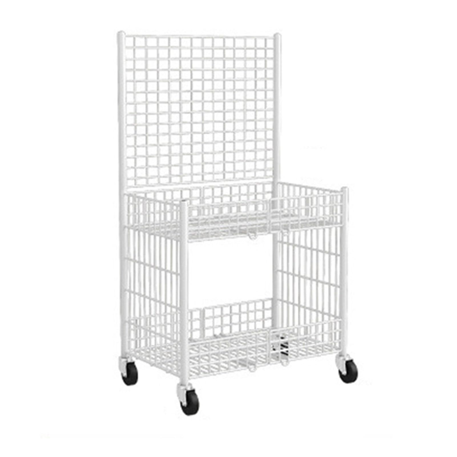 Netz-Präsentationsständer mit Rädern für Einzelhandel, Handwerksausstellungen (65 x 55 x 130 cm), Gitter-Wandregal für Marktstand