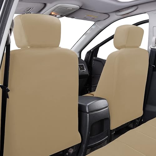 Miniatura 4 de Flying Banner Juego de fundas para asientos de automóvil, fundas para volante de automóvil, SUC Van Truck (morado, paquete combinado)