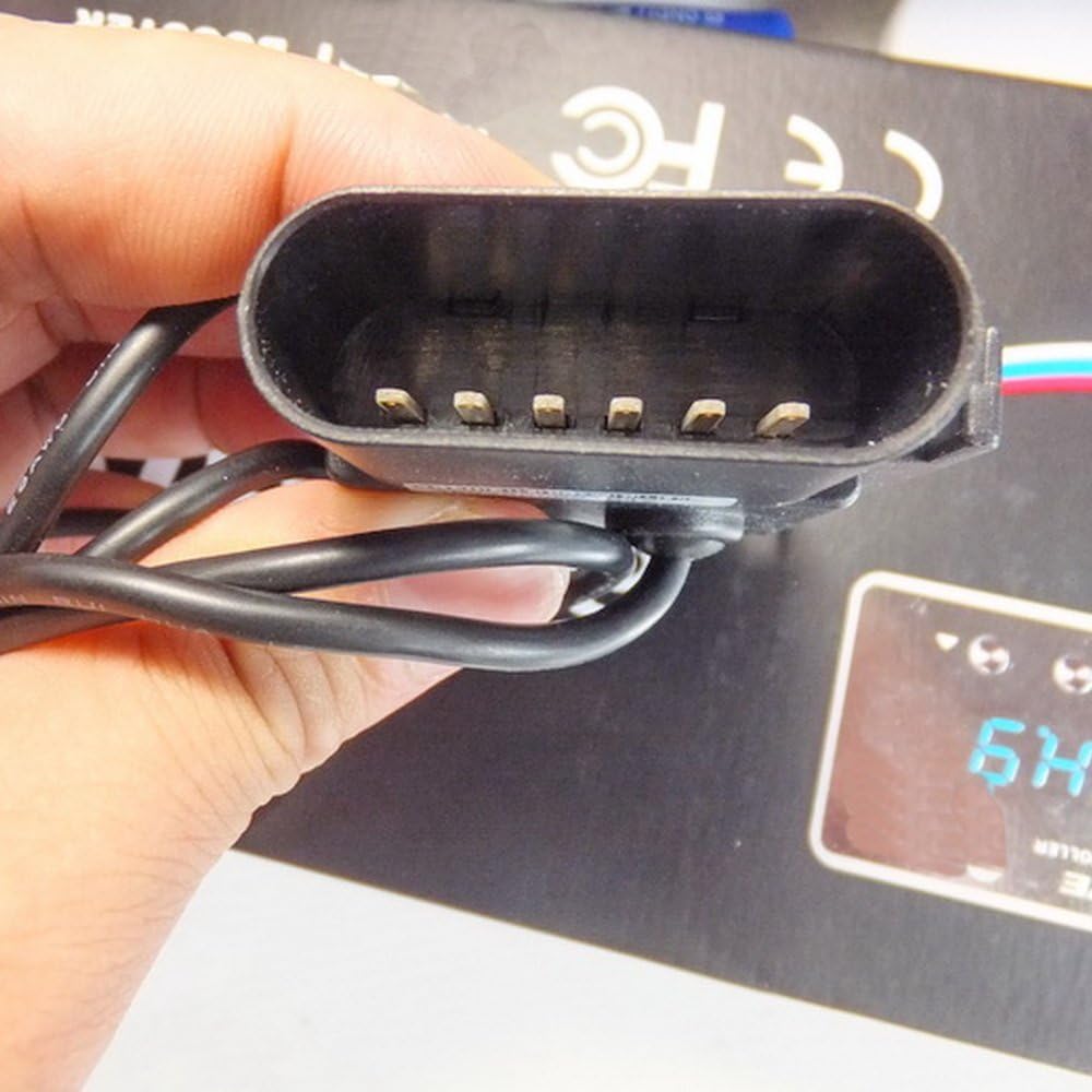 6-Drive Electronic Throttle Controller Compatible for Ford B-MAX C-MAX Ecosport Fiesta Focus Mondeo Mustang Galaxy, Car Throttle Acceleration, Super-thin Blue Light Display