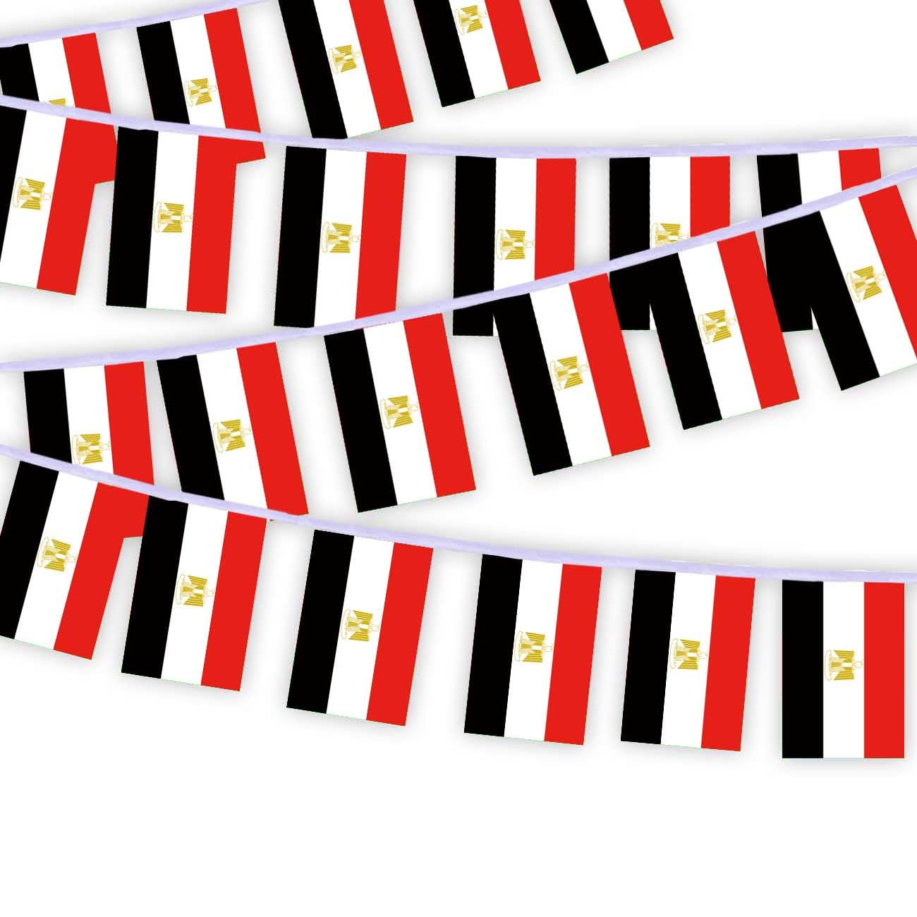 30 PCS Egypt Flag String,32 FT Egyptian Decor Bunting,Decoration Banner for Outdoor Indoor Patio Yard Decor — image 1
