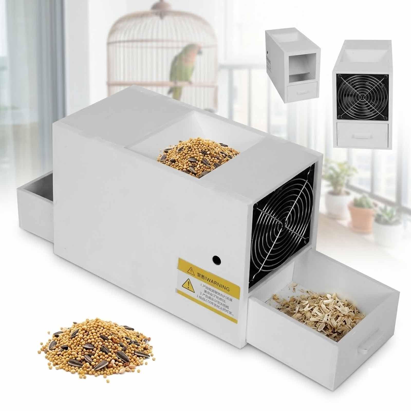 Macchina elettrica per la pulizia del grano, velocità regolabile Winnower per miglio, semi, cereali, splitter a 2 cassetti, soffiatore efficiente per mangime per uccelli, funzionamento facile, design