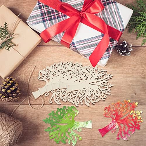 NBEADS 20 Pcs Wooden Family Tree Embellishments, 12.5x12.5cm Blank Tree Shape Wood Cutout Hollow Wood Tree of Life Embellishments for Christmas Wedding Ornaments and Diy Crafts